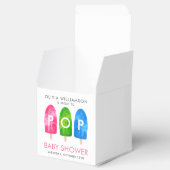 Klaar voor Pop, kleurrijk Baby shower Bedankdoosjes (Geopend)
