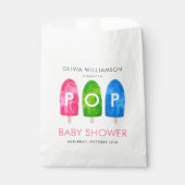 Klaar voor Pop, kleurrijk Baby shower Bedankzakje (Voorkant)