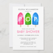 Klaar voor Pop, kleurrijk Baby shower Kaart (Voorkant)