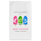 Klaar voor Pop, kleurrijk Baby shower Klein Cadeauzakje (Achterkant)