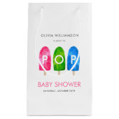Klaar voor Pop, kleurrijk Baby shower Klein Cadeauzakje (Voorkant)
