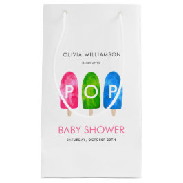 Klaar voor Pop, kleurrijk Baby shower Klein Cadeauzakje