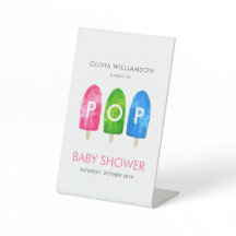 Klaar voor Pop, kleurrijk Baby shower