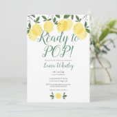 Klaar voor POP Lemons Baby shower Kaart (Staand voorkant)