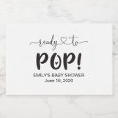 Klaar voor Pop Mini Mousserende Wijnflesetiket Sparkling Wijnetiket (Enkel label)