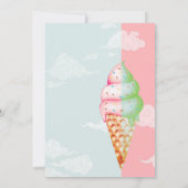 Klaar voor Pop Mint & Pink Ice Cream Baby shower Kaart (Achterkant)