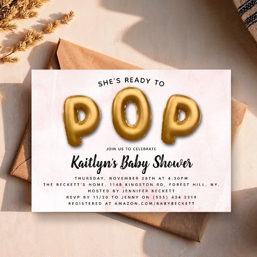 Klaar voor POP! Modern Baby shower Kaart