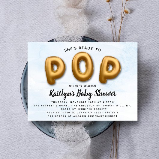 Klaar voor POP! Modern Baby shower Kaart