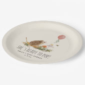 Klaar voor Pop paddenstoelen Eelballonmeisjesklass Papieren Bordje (Gekanteld)