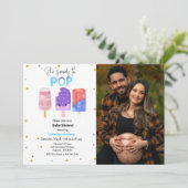 Klaar voor pop Popsicle baby shower Invitation Kaart (Staand voorkant)