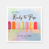 Klaar voor Pop Popsicle Baby shower Papier Servet (Voorkant)