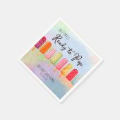 Klaar voor Pop Popsicle Baby shower Papier Servet (Hoek)