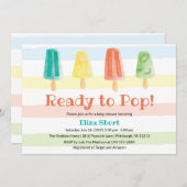 Klaar voor Pop Popsicle Summer Baby shower Kaart (Voorkant / Achterkant)