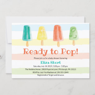 Klaar voor Pop Popsicle Summer Baby shower Kaart