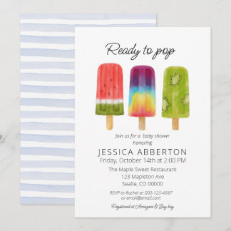 Klaar voor Pop Populair Baby shower Kaart