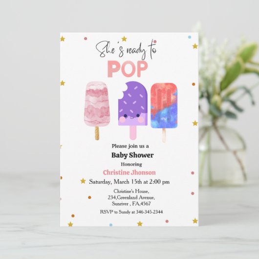 Klaar voor pop Populair baby shower Kaart (Staand voorkant)