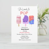 Klaar voor pop Posicle baby shower Kaart (Staand voorkant)