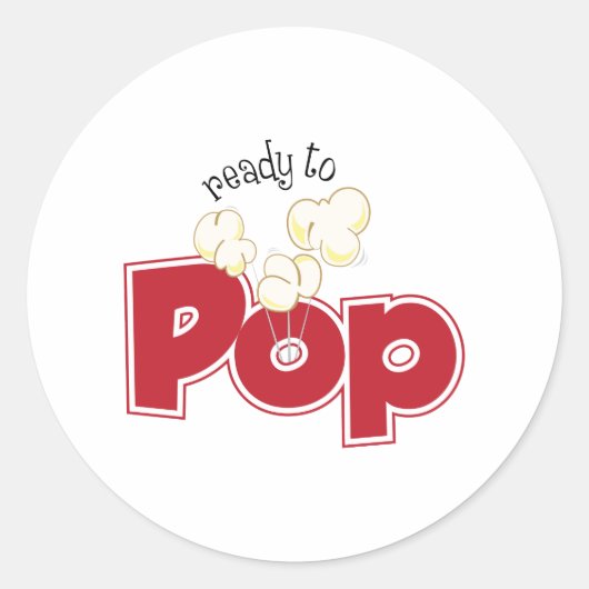Klaar voor Pop Ronde Sticker (Voorkant)