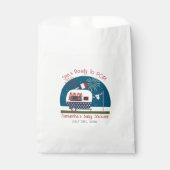 Klaar voor Pop: rood, blauw patriottisch Baby show Bedankzakje (Voorkant)