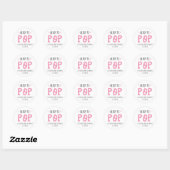 Klaar voor Pop Roze Baby shower Sticker (Vel)