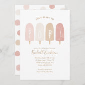 Klaar voor Pop Roze Popsicle Baby shower Kaart (Voorkant / Achterkant)