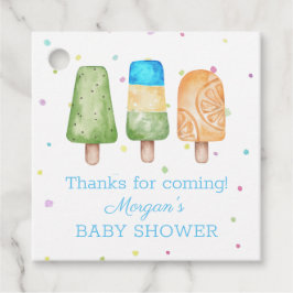 Klaar voor Pop Summer Boy Baby shower Favors Bedankjes Labels