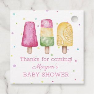 Klaar voor Pop Summer Girl Baby shower Favors Bedankjes Labels