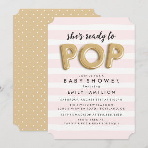 Klaar voor Pop   Uitnodiging tot Baby shower