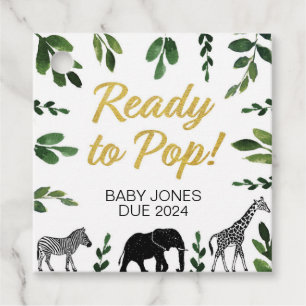 Klaar voor Pop van Champagne Baby shower Favor Tag Bedankjes Labels