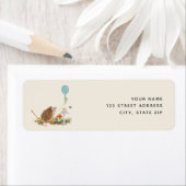 Klaar voor Pop van paddenstoelen Eelballonjongen Etiket (Insitu)