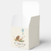 Klaar voor Pop van paddenstoelen Egel Baby shower  Bedankdoosjes (Geopend)