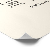 Klaar voor Pop van paddenstoelen Egel Baby shower Poster (Hoek)