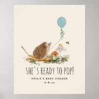 Klaar voor Pop van paddenstoelen Egel Baby shower 