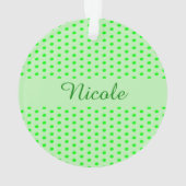 Klaar voor Pop Zwangere groene doperwt Aangepast Ornament (achterkant)