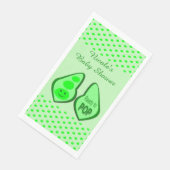 Klaar voor Pop Zwangere groene doperwt Baby shower Servet (Hoek)