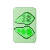 Klaar voor Pop Zwangere groene erwt Badmat (Voorkant Verticaal)