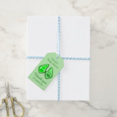 Klaar voor Pop Zwangere groene erwt Cadeaulabel (Met Touw)
