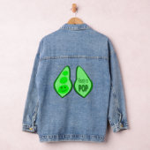 Klaar voor Pop Zwangere groene erwt Denim Jacket (Hangar)