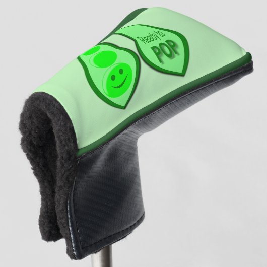 Klaar voor Pop Zwangere groene erwt Golfheadcover (3/4 voorkant)
