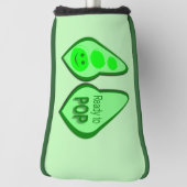Klaar voor Pop Zwangere groene erwt Golfheadcover (Draai 90)