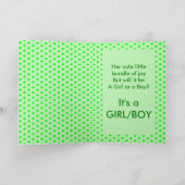 Klaar voor Pop Zwangere groene erwt Kaart (Binnen)