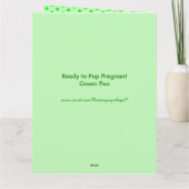 Klaar voor Pop Zwangere groene erwt Kaart (Achterkant)