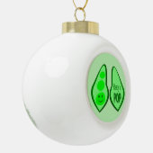 Klaar voor Pop Zwangere groene erwt Keramische Bal Ornament (Links)