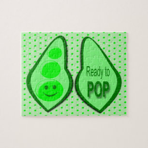 Klaar voor Pop Zwangere groene erwt Legpuzzel