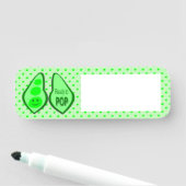 Klaar voor Pop Zwangere groene erwt Naamplaatje (In situ)