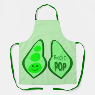 Klaar voor Pop Zwangere groene erwt Schort