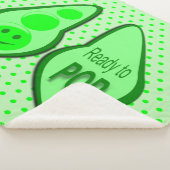 Klaar voor Pop Zwangere groene erwt Sherpa Deken (3/4)