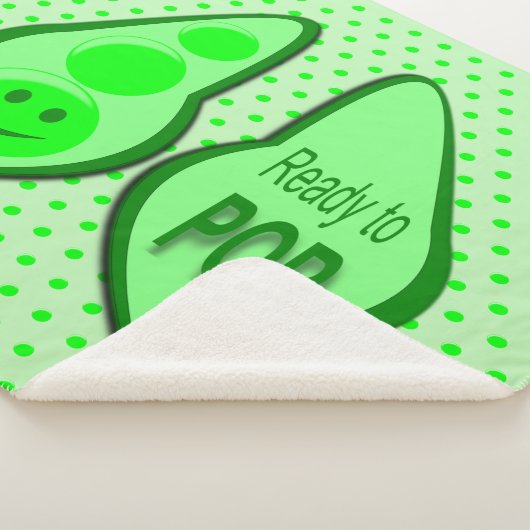 Klaar voor Pop Zwangere groene erwt Sherpa Deken (3/4)