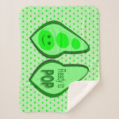 Klaar voor Pop Zwangere groene erwt Sherpa Deken (Voorkant)