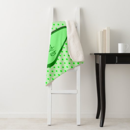 Klaar voor Pop Zwangere groene erwt Sherpa Deken (In situ)